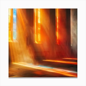 Sunbeams In A Church Canvas Print