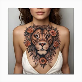 Lion Tattoo Canvas Print