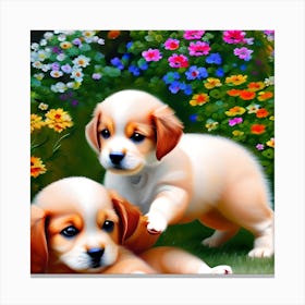 Adorable Puppies Canvas Print