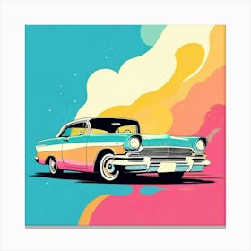 Classic Car Painting Canvas Print