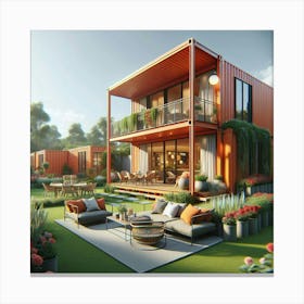 Shipping Container Home 6 Canvas Print