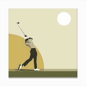 Golfer Swinging 1 Canvas Print