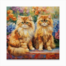 Pair of Persian cats 1 Canvas Print