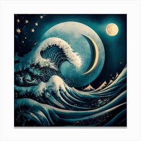 Great Wave Off Kanagawa 12 Canvas Print