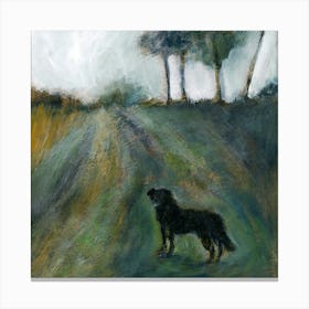 November 23rd - Anton Maliar dog square autumn fall impressionism green Canvas Print