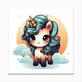 Cute Unicorn 826 Canvas Print