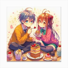Anime Couple Canvas Print
