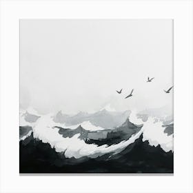 Seagulls In The Sky Canvas Print