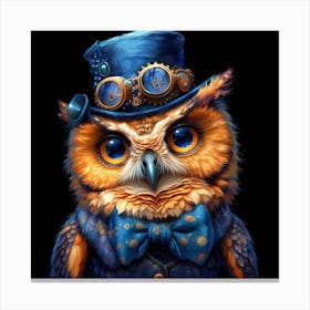 Steampunk Owl 4 Canvas Print