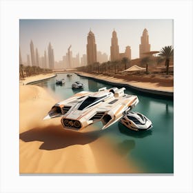 Futuristic Spaceships Canvas Print