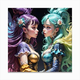 Two Fairy Girls Canvas Print