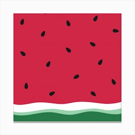 Minimalist Summer Watermelon Wallpaper Canvas Print