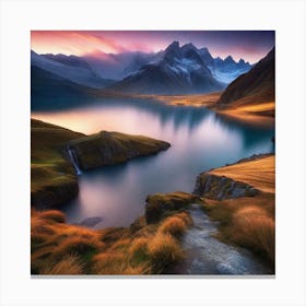 Sunset In The Mountains 43 Canvas Print