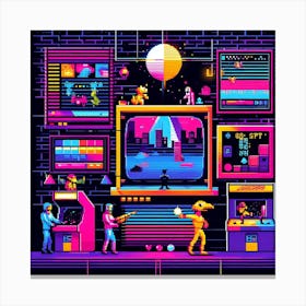 Pixel Art Canvas Print