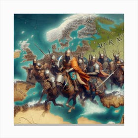 Europe On Horseback Canvas Print