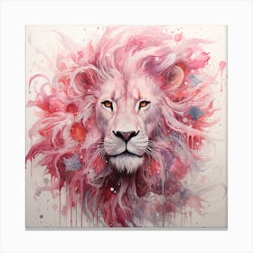 Pink Lion Canvas Print