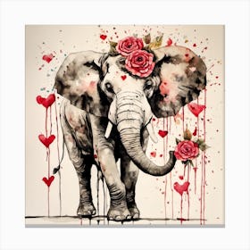 Rosa the Elephant Canvas Print