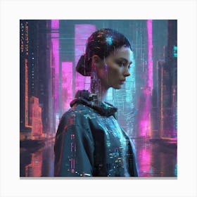 Cyborg Woman 1 Canvas Print