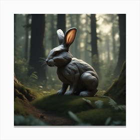 Rabbit In The Forest 71 Canvas Print