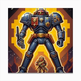 Warhammer 40k pixel 02 Canvas Print