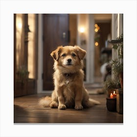 Christmas Dog Canvas Print