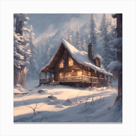 Cabin In The Woods Canvas Print