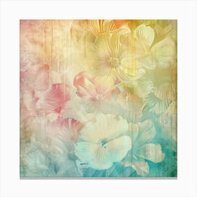 Abstract Background With Flowers Photo Canvas Print