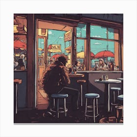 Somber Café 1 Canvas Print