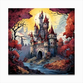 Csgboss Uhd Intricate Portrayal Of A A Castle Surrounded By Whi D94a1381 0e20 409a Ade1 440d375026b9 Canvas Print