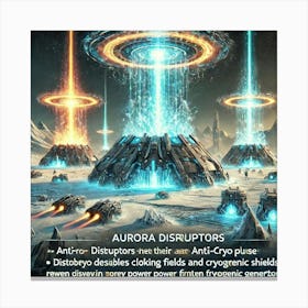 A Futuristic Sci Fi Depiction Of Aurora Disruptors Canvas Print