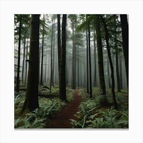 Foggy Forest Canvas Print