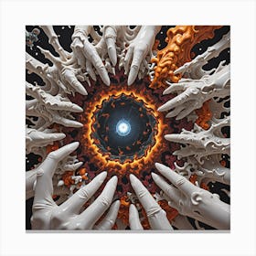 Hands Of Fire Canvas Print
