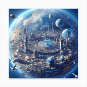 Futuristic Planet Canvas Print