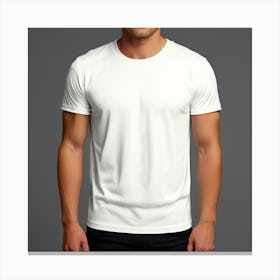 Mock Up Tshirt Blank Plain Cotton Unprinted Simple Minimalist Canvas Customizable Basic (30) Canvas Print