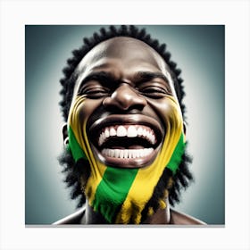 Jamaican Man Laughing Canvas Print