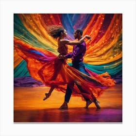 Dancers On Stage Canvas Print