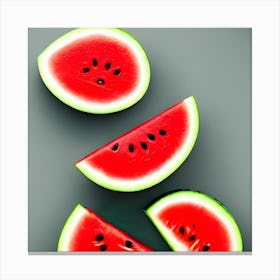 Watermelon Minimalistic Art Print Canvas Print