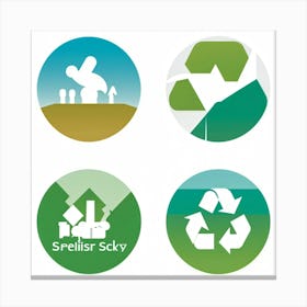 Recycling Logos Canvas Print