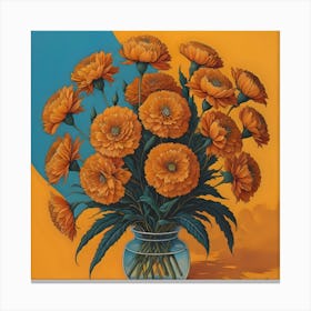 Orange Carnations Canvas Print