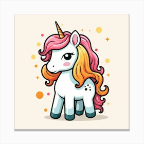 Cute Unicorn 821 Canvas Print