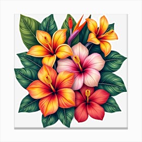 Hibiscus Bouquet Canvas Print