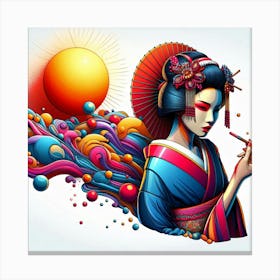 Japan Geisha Visual 132 Canvas Print