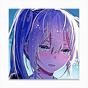 Sad anime painting Canvas Print