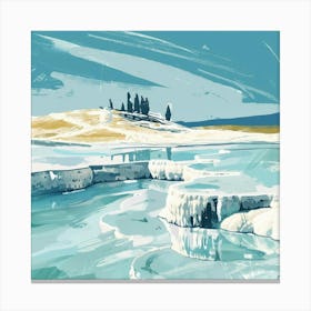 Icebergs In The Water Canvas Print