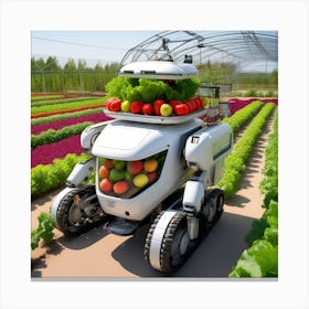 Robot In A Greenhouse 6 Canvas Print