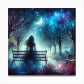 Night In The Park Canvas Print