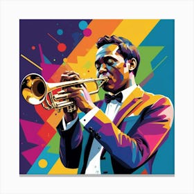 Albedobase Xl Geojazz Trumpet Musician Pop Art Wpaplogy 3 Canvas Print