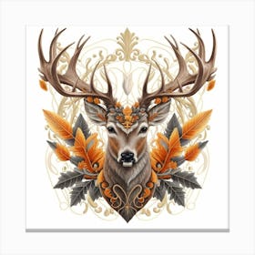 Deer Head Canvas Print