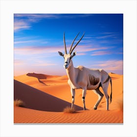 Oryx In The Desert Canvas Print