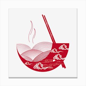 Ramen Pasta Noodle Food Canvas Print